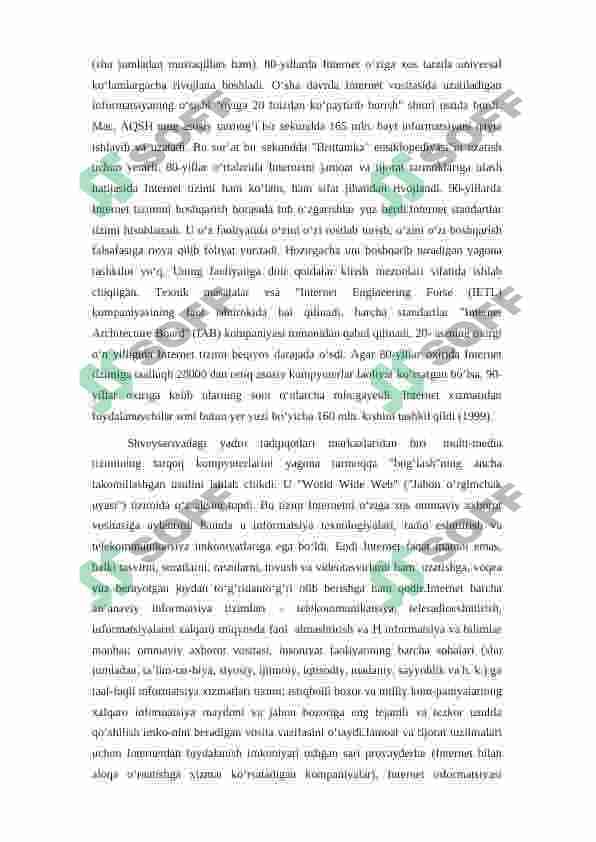 Internet tizimi haqida asosiy tushinchalar 8