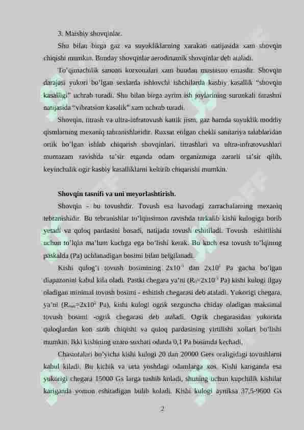 Shovqin va titrashdan himoyalanish, texnik vositalarning guruhlanishi va tuzilishi 2