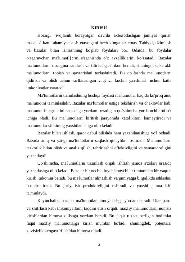 C# da Dorixona tizimini yaratish hisoboti