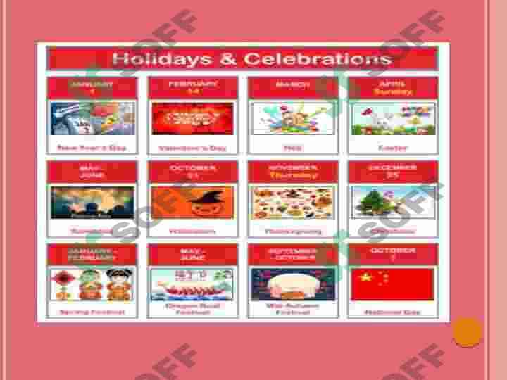 Holidays and celebrations 3