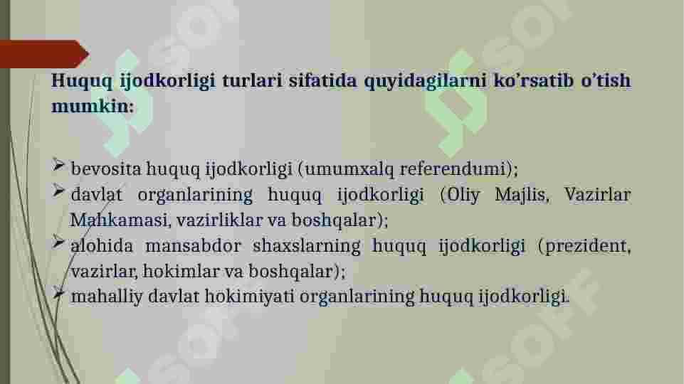 HUQUQ IJODKORLIGI 6