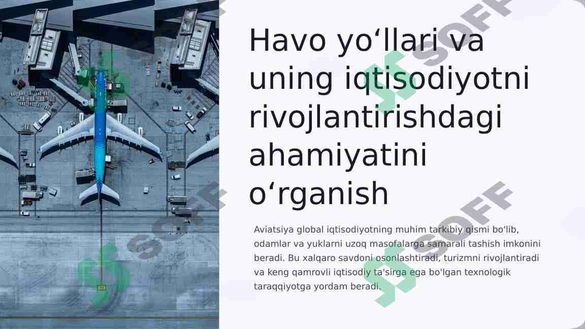 Havo yo‘llari va uning iqtisodiyotni rivojlantirishdagi ahamiyatini o‘rganish 1