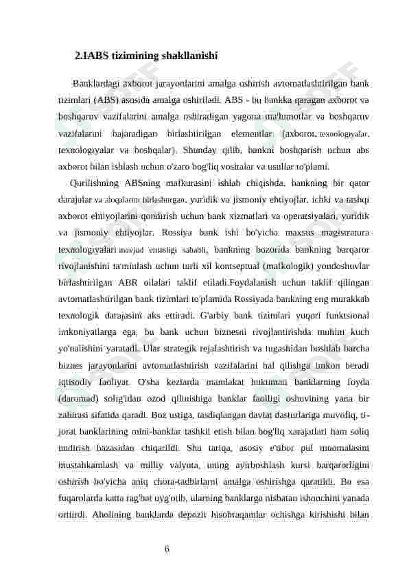 O'zbekistonda bank sektorida IABS tizimining ishlash texnalogiyasi. 8