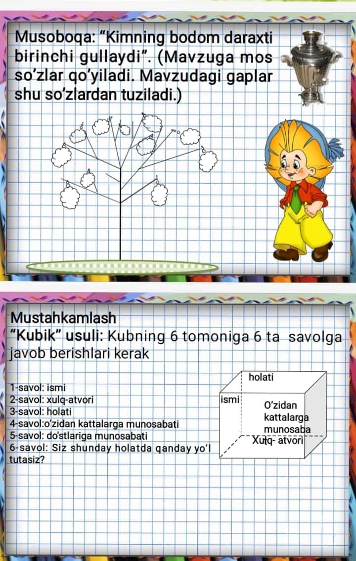 boshlang'ich sinflarga slayd innovatsion metod 2