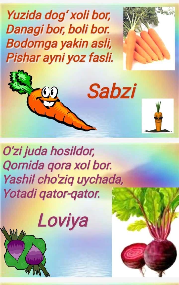 boshlang'ich sinflar uchun topishmoqlar slayd 1