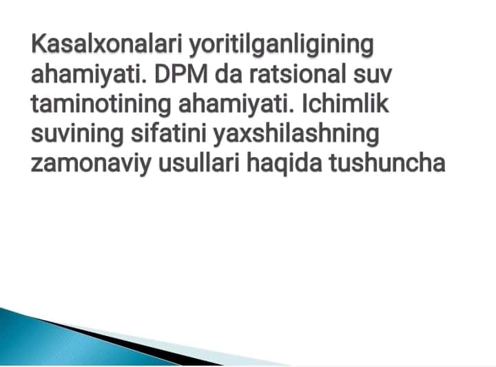 Kasalxona yoritilganligini axamiyati 2