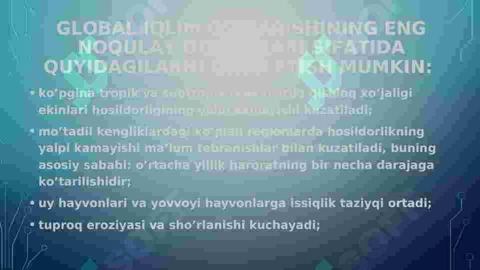 IQLIM O‘ZGARISHI. 4