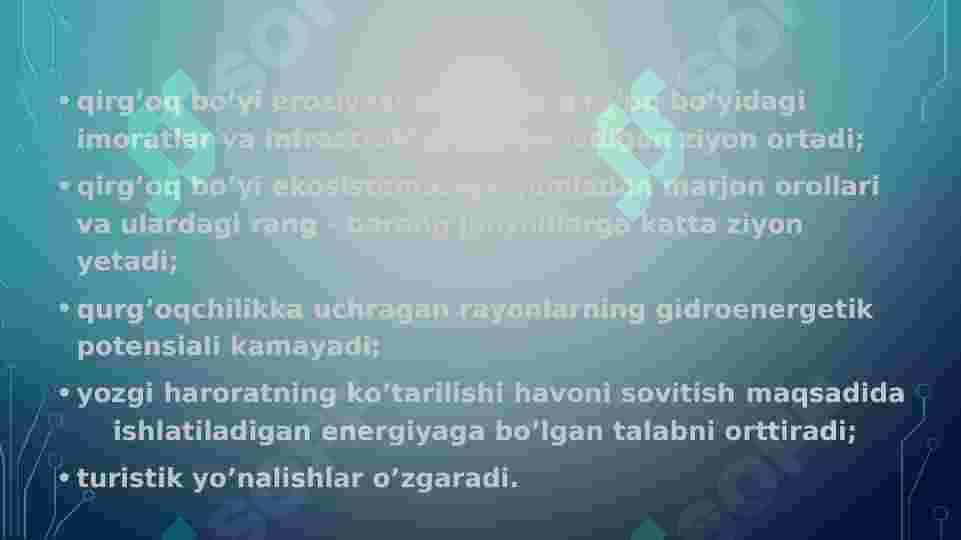 IQLIM O‘ZGARISHI. 6