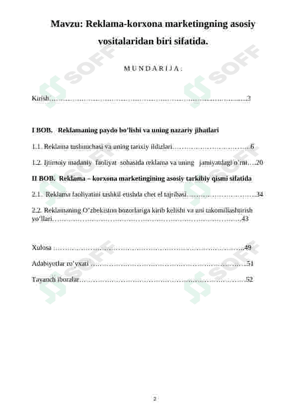 Reklama-korxona marketingning asosiy vositalaridan biri sifatida. 2