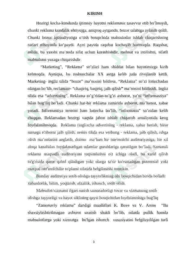 Reklama-korxona marketingning asosiy vositalaridan biri sifatida. 3