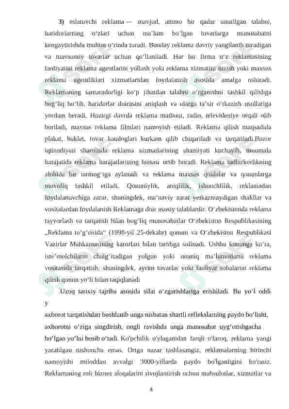 Reklama-korxona marketingning asosiy vositalaridan biri sifatida. 6