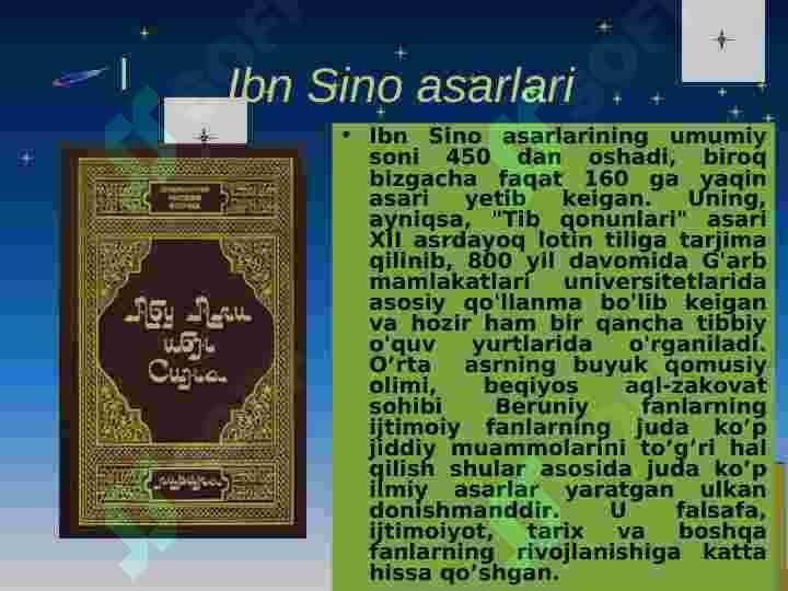 Ibn Sinoning asariy faoliyatiga oid asarlar annotasiyasini tuzish 3