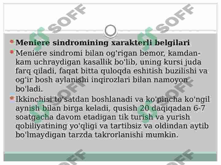 Ichki Quloq Kasalliklari: Meniere Sindromi Yoki Kasalligi 3