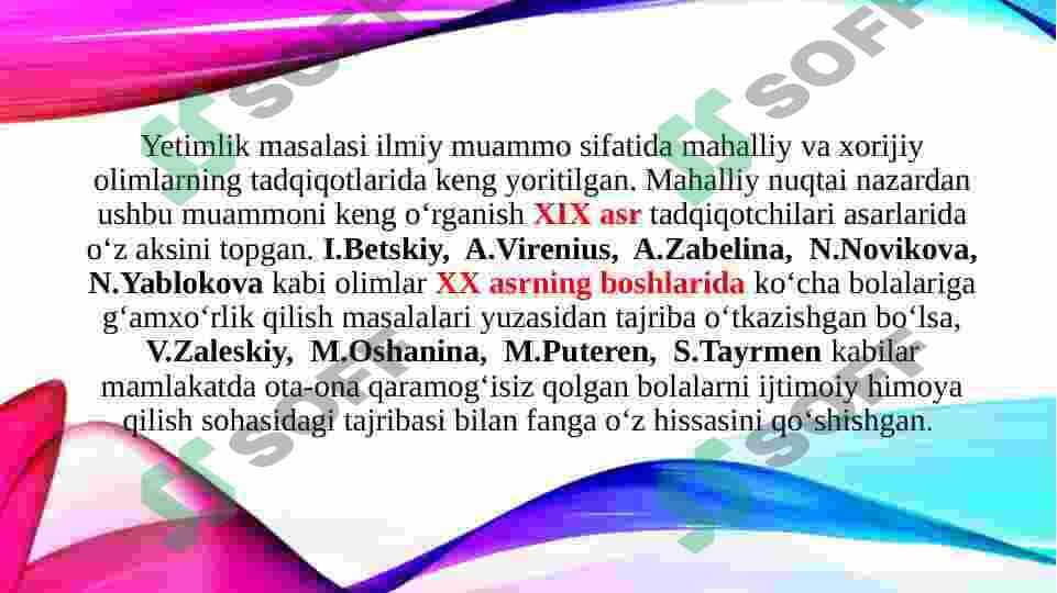 Ota-onalar qaramog'isiz qolgan yetim bolalar bilan olib boriladigan ijtimoiy-pedagogik faoliyat 8