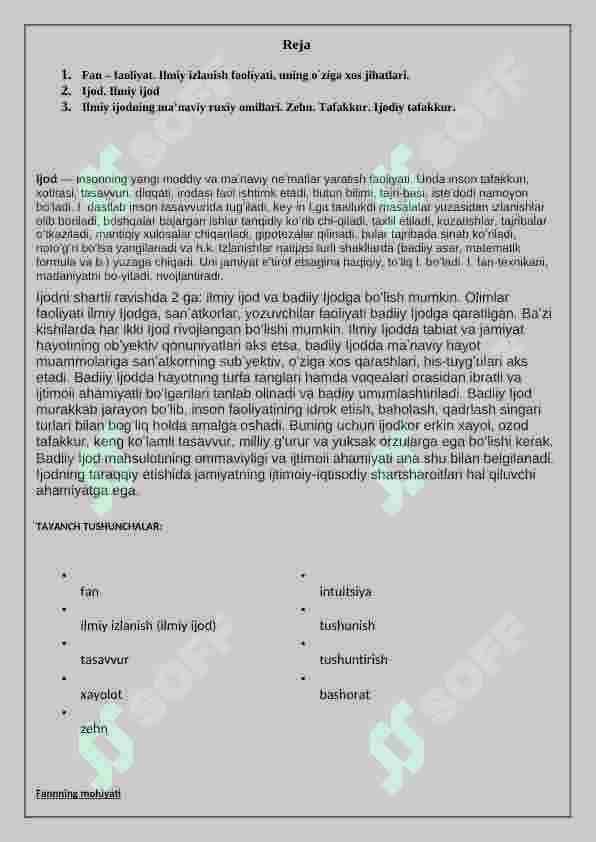 Ilmiy Ijod erkinligi 2
