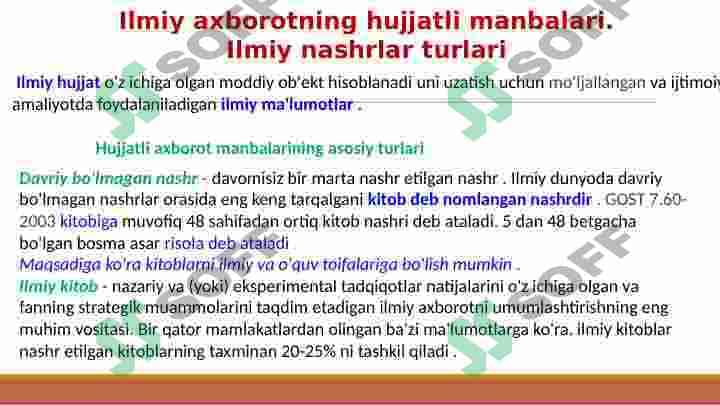 Ilmiy ma'lumotlar to'plami 3