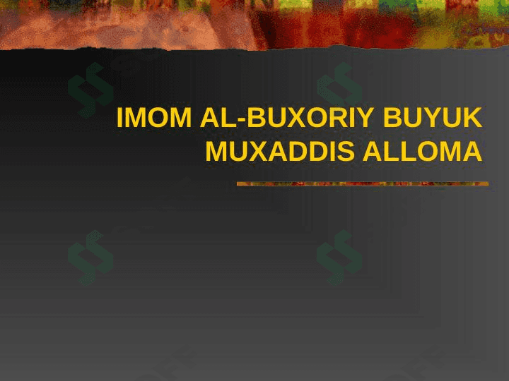 Imom Buxoriy 1