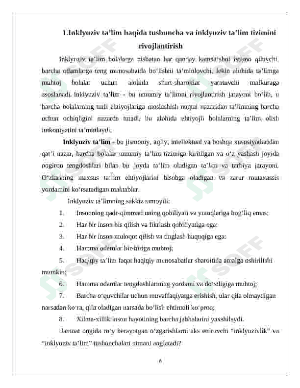 INKLYUZIV TA’LIMDA PEDAGOGLAR BILAN HAMKORLIK 6
