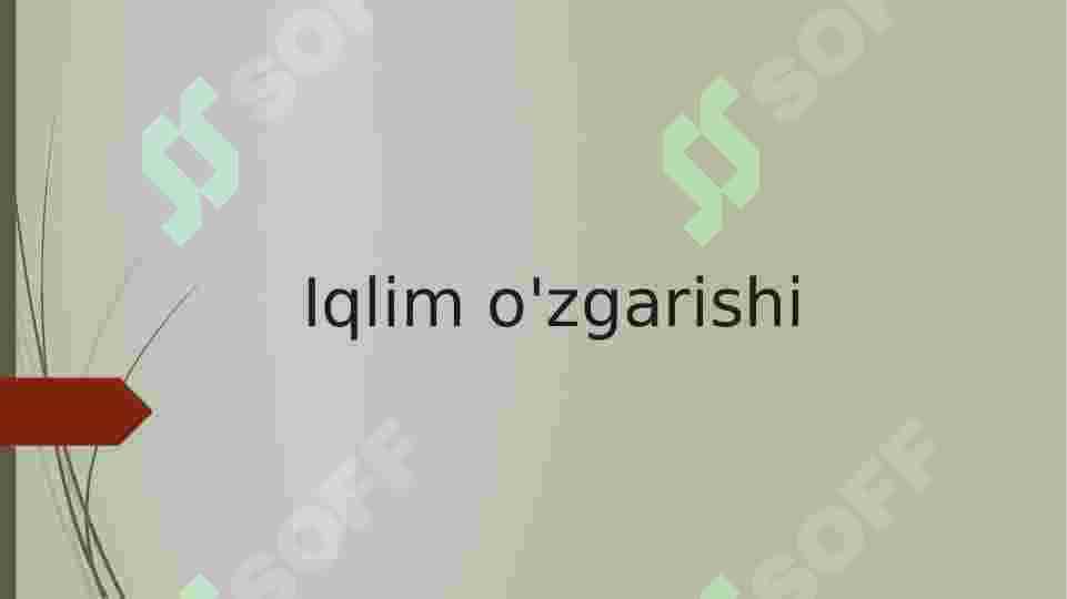 Iqlim o'zgarishi 2