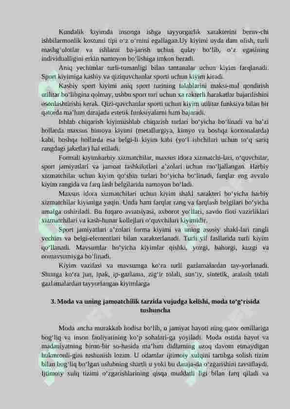 KIYIMLAR MODELLARINI TUZISH. LIBOS KOMPOZITSIYASINI YARATISHNING ASOSIY USULLARI 3