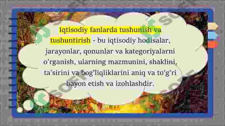 Iqtisodiy fanlarda tushunish va tushuntirish 3