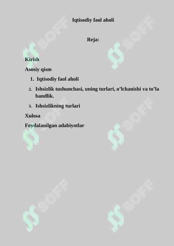 Iqtisodiy faol aholi