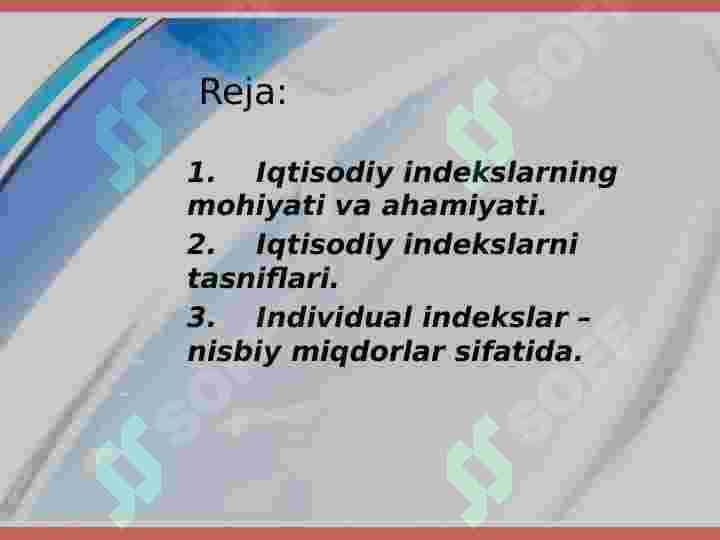 Iqtisodiy indekslar 2
