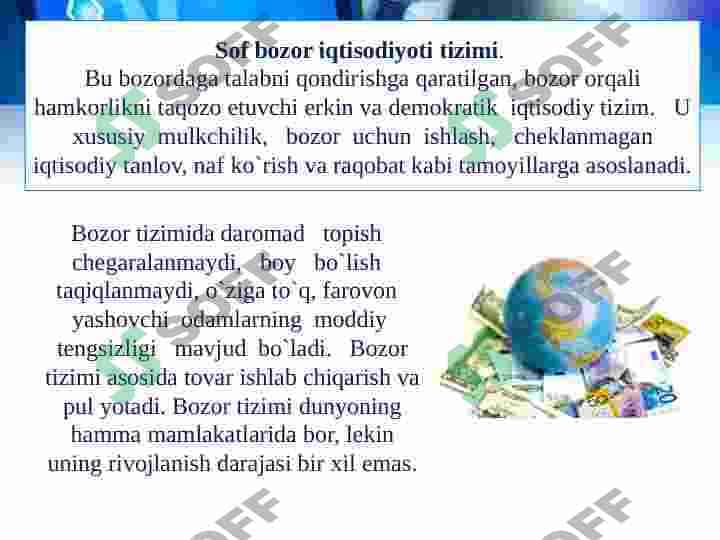 Iqtisodiyotda amaliy dasturiy ta'minotning o’rni va ahamiyati 6