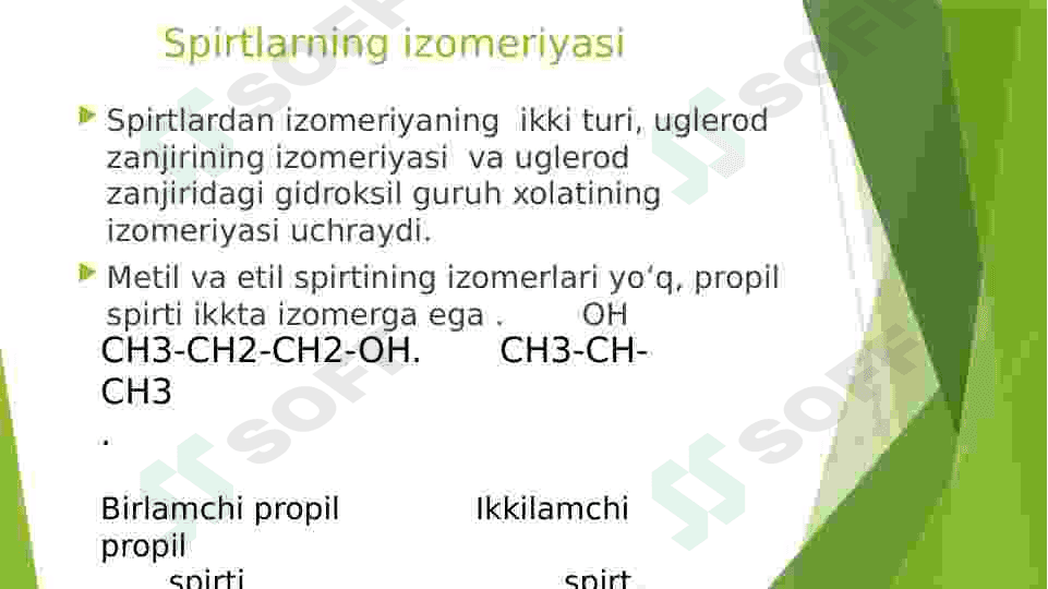 Spirtlar va ularning xossalarini o'qitish metodikasi 6