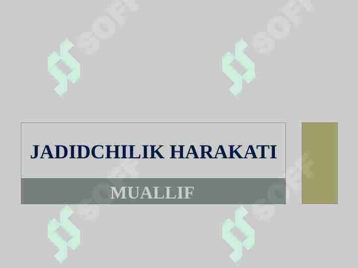 JADIDCHILIK HARAKATI