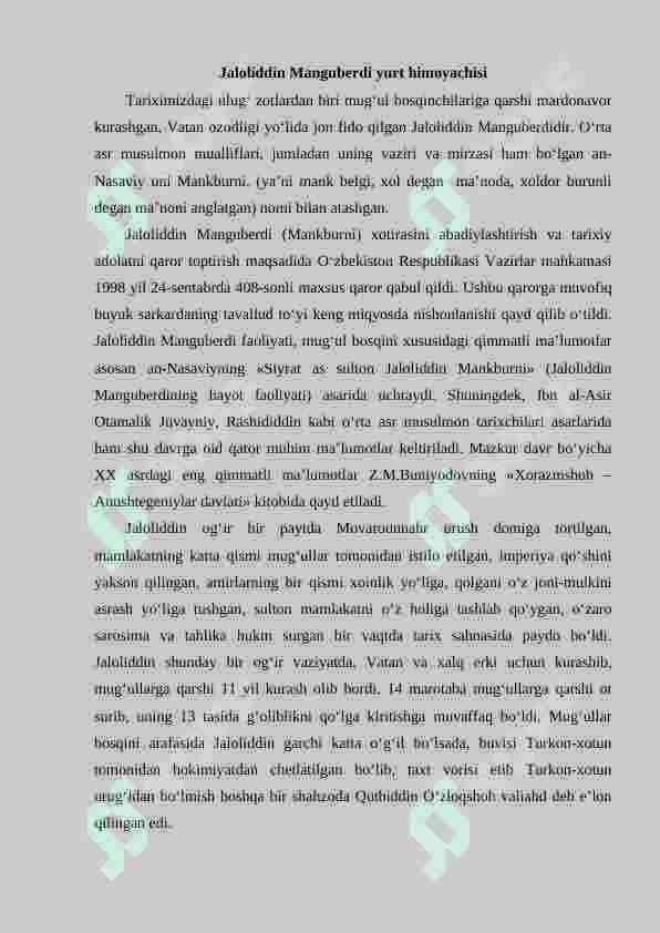 Jaloliddin Manguberdi 2