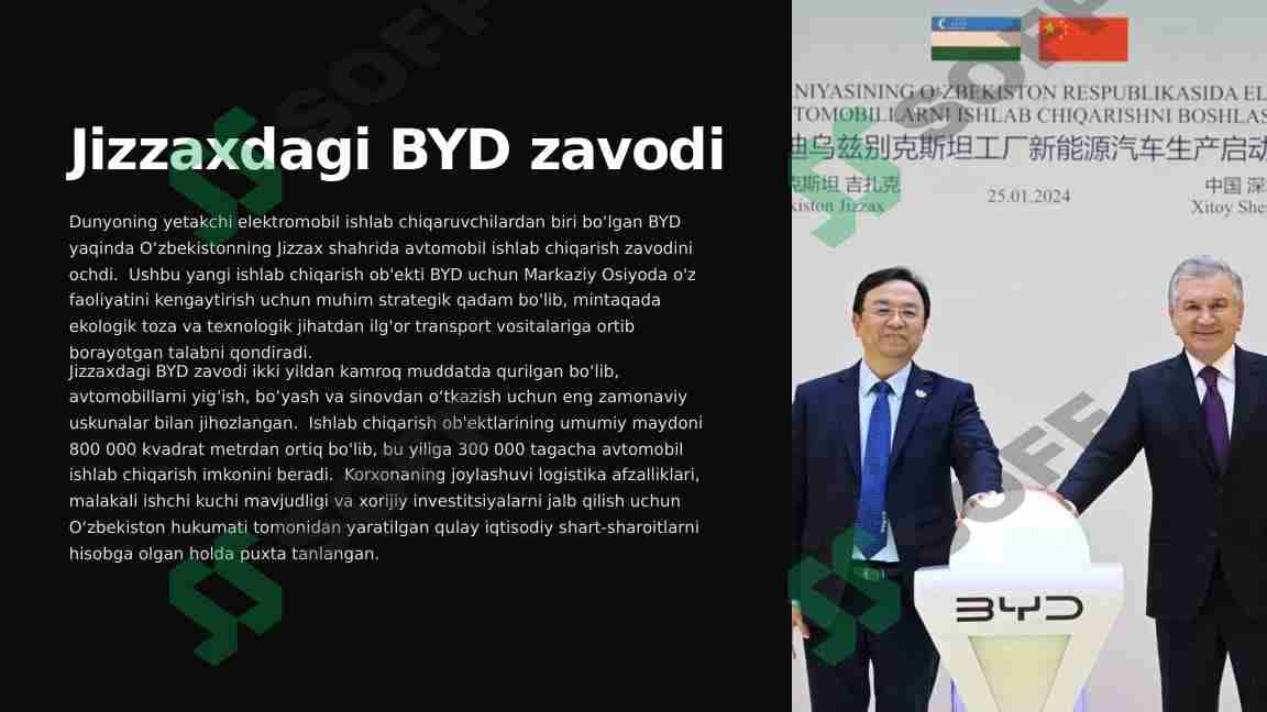Jizzaxdagi BYD zavodi 1