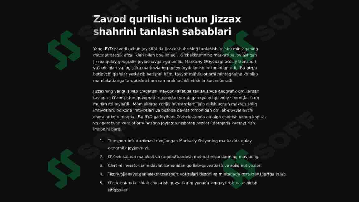 Jizzaxdagi BYD zavodi 3