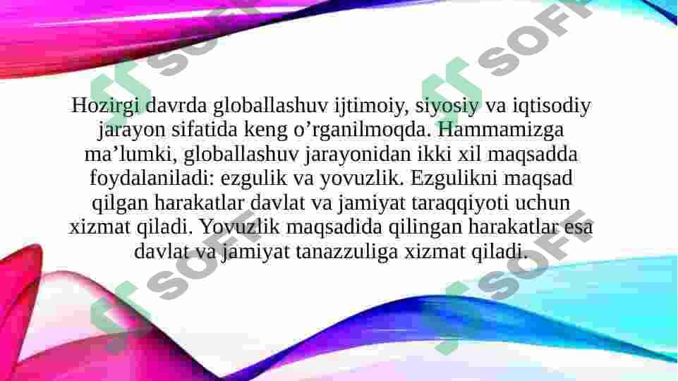 GLOBALLASHUV DAVRIDA AXBOROT MADANIYATINING ZARURIYATI 4