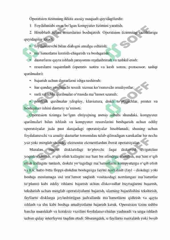 Dasturiy taʼminot rivojlanishi tendensiyalari.Operatsion tizimlardagi amaliy dasturlar haqida tushunchalar 4