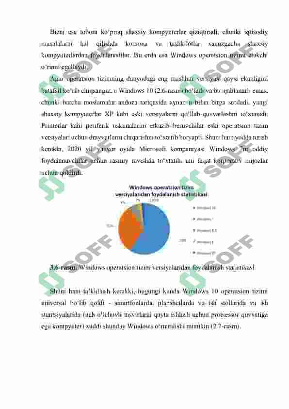 Dasturiy taʼminot rivojlanishi tendensiyalari.Operatsion tizimlardagi amaliy dasturlar haqida tushunchalar 7