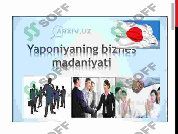 RIVOJLANGAN MAMLAKATLAR BIZNESINING O'ZIGA XOS TOMONLARI VA ULARDAN MAMLAKATIMIZ BIZNES VA TADBIRKORLIGINI RIVOJLANTIRISHDA OQILONA FOYDALANISH 7