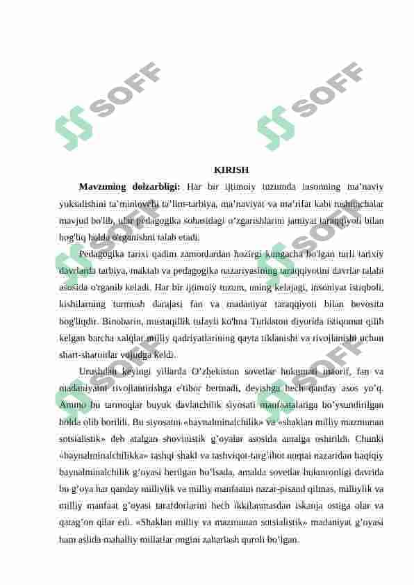XX asrning 70-80- yillarida Oʻzbekistonda oʻrta va maxsus bilim yurtlari va maorif muassasalarining faoliyati 3