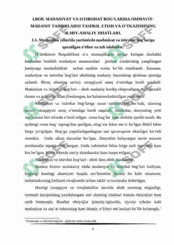 MADANIYAT VA ISTIROHAT BOG’LARIDA ZAMONAVIY ISH USLUBIYATI 6