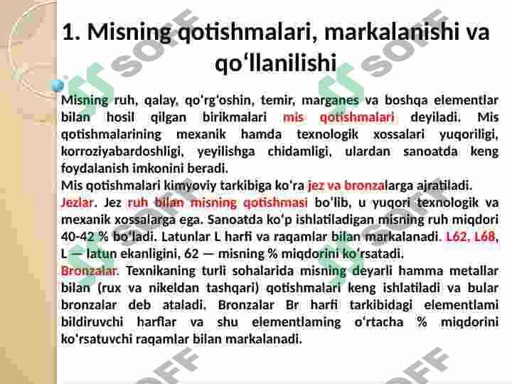 Rangli metall qotishmalari 2