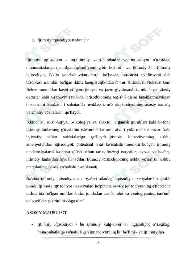 Ijtimoiy-iqtisodiyotning jamiyat hayotidagi o'rni 6