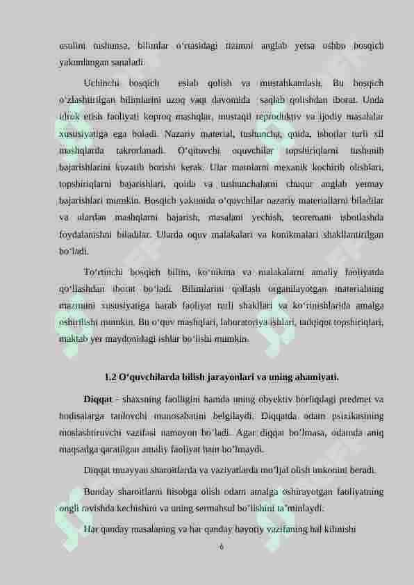 Mavzu bo’yicha muloqot topshirig’ini tayyorlashda uning kommunikativ vaziyatlarga bog’liqligini, o’quvchilarning fikr almashuv ehtiyojlariga mosligini, yangliligini ta’minlash. 6