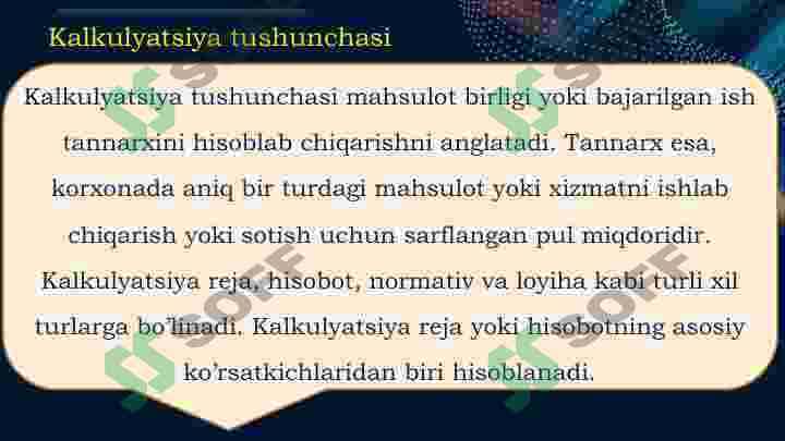 Kalkulyatsiya tushunchasi va uning turlari 3