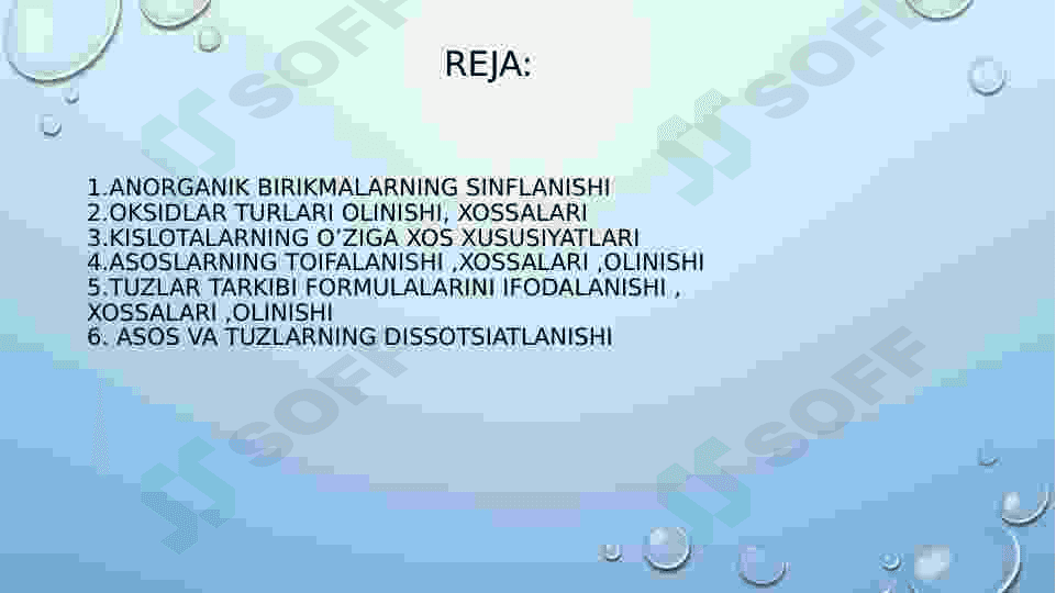anorganik birikmalarning eng muhim sinflarini o'qitish metodikasi 2