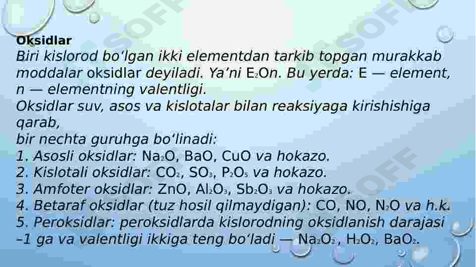 anorganik birikmalarning eng muhim sinflarini o'qitish metodikasi 4