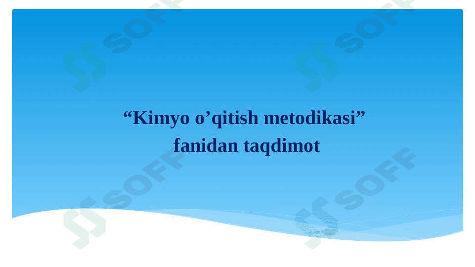 kimyo o'qitish metodikasini nazoratga olishda nostandart testlardan foydalanish 1