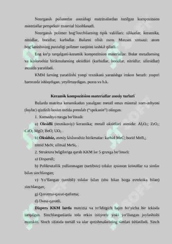 Keramik materiallar. 2