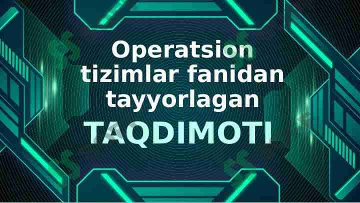 Operatsion tizimlarda virtual xotira tushunchasi
