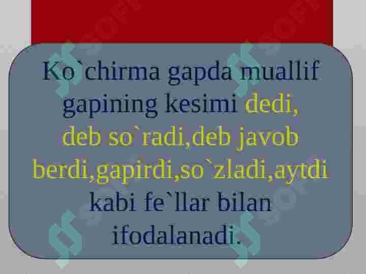 Ko'chirma gaplar 6