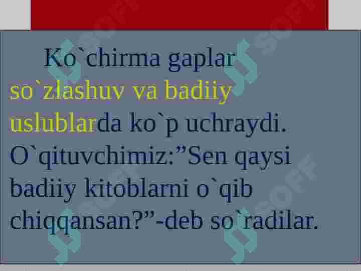 Ko'chirma gaplar 7